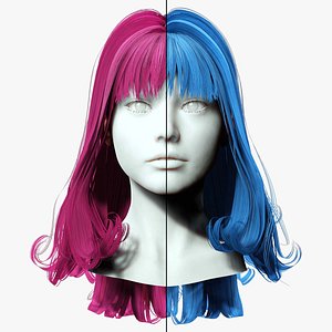 3D Realistic Female Hair