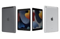 Apple iPad 10 2 2021 9th Gen Space Gray And Silver Low Poly