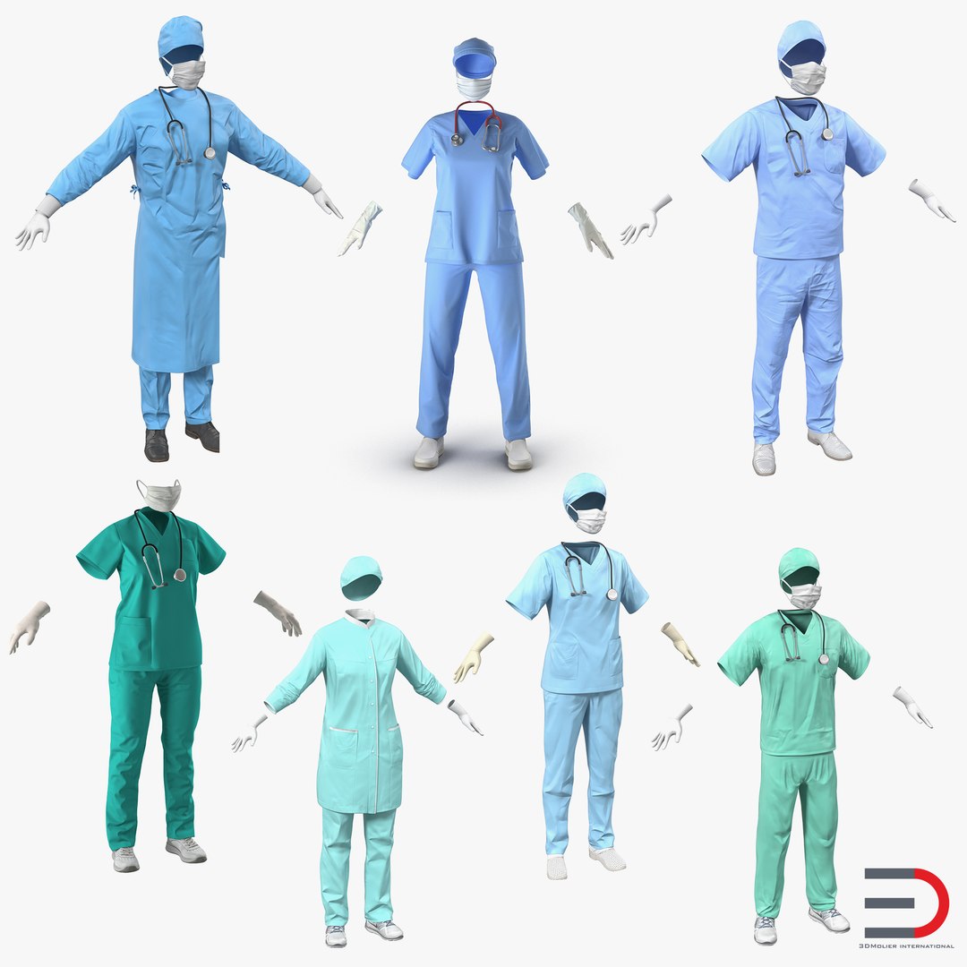 Doctor Clothing 3D Models Collection 6 3D model preview