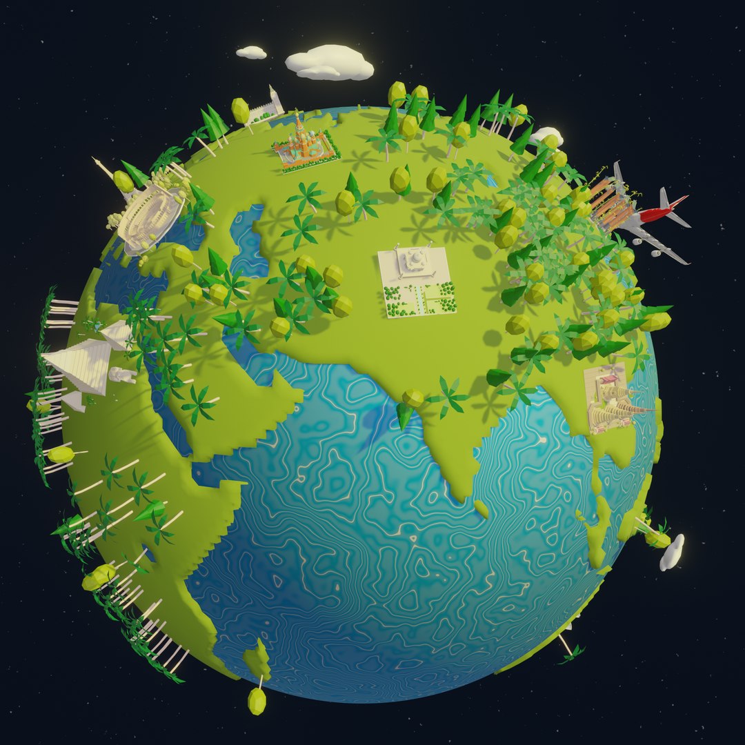 earth globe map 3d