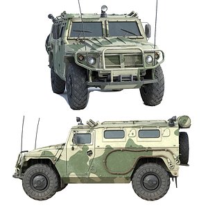 GAZ 2330 Tigr Russian Humvee 3D model