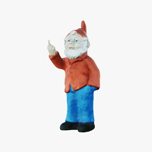 3D rude garden gnome model