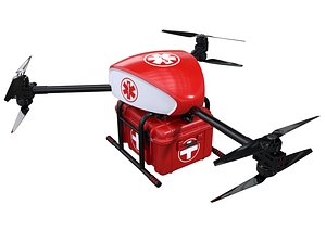 Medical Drone Tricopter 3D model