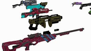 Sci Fi Weapon Pack 3D model