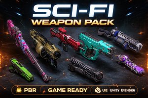 Sci Fi Weapon Pack 3D model