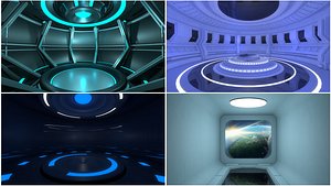 Sci Fi Rooms Sets 3D model