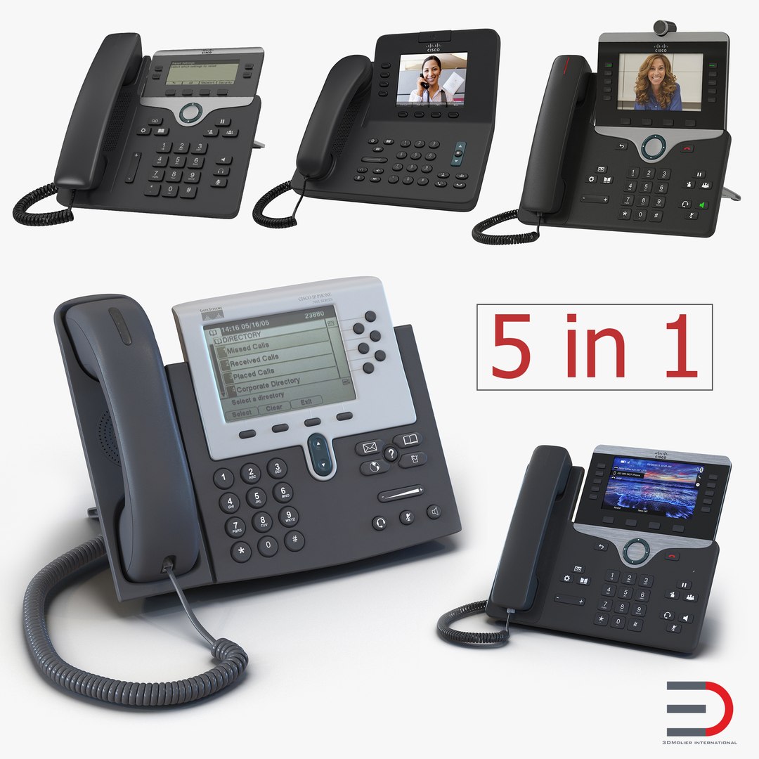 Cisco IP Phones 3D Models Collection 4 3D model preview
