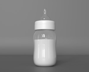 Baby Bottle With Milk 3D model