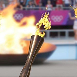 Modern Flame Torch For Public Events with Flame Bronze