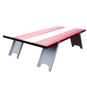 Modular Folding Work Table Low Poly Industrial Platform PBR Model