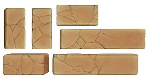 3D stylized cartoon rock sand
