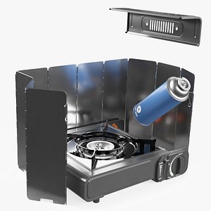 Butane Canister Replacement in Camping Stove Animated