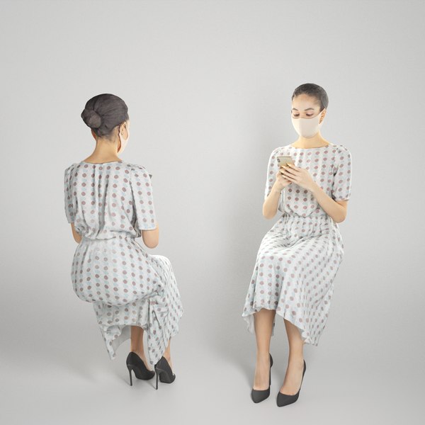 attractive young woman dressed 3D
