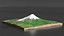 Topografisches Geländemodell des Fuji