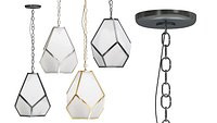 Chandelier Geometry Glass Light Pendant Milk Loft Concept 7