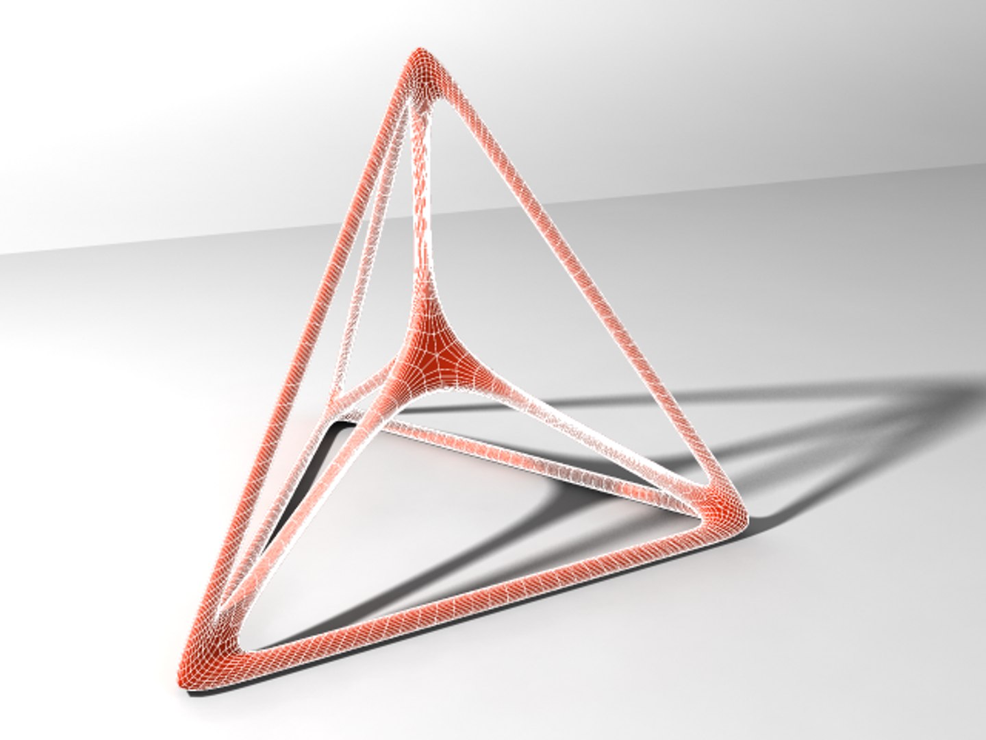 3d Model Tetrahedron Triangle Modelled