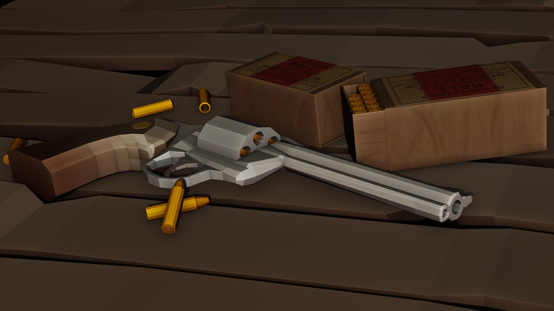 3D Revolver Python 357 Stylized Low Poly model - TurboSquid 1911837