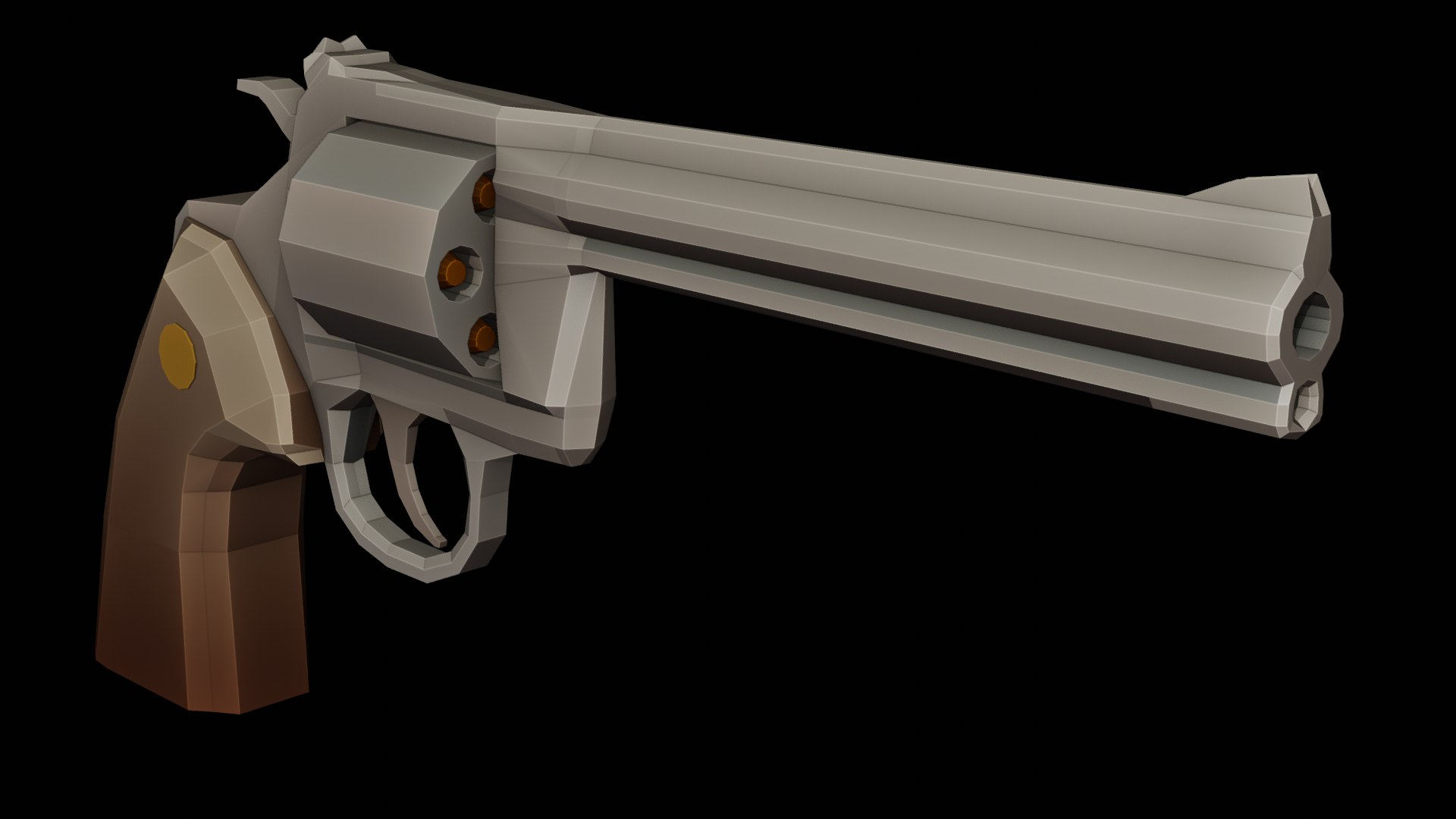 3D Revolver Python 357 Stylized Low Poly model - TurboSquid 1911837