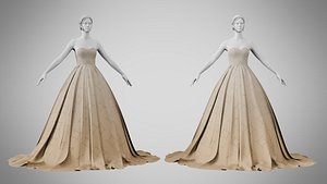3D model Dress 47 Grullo With Design
