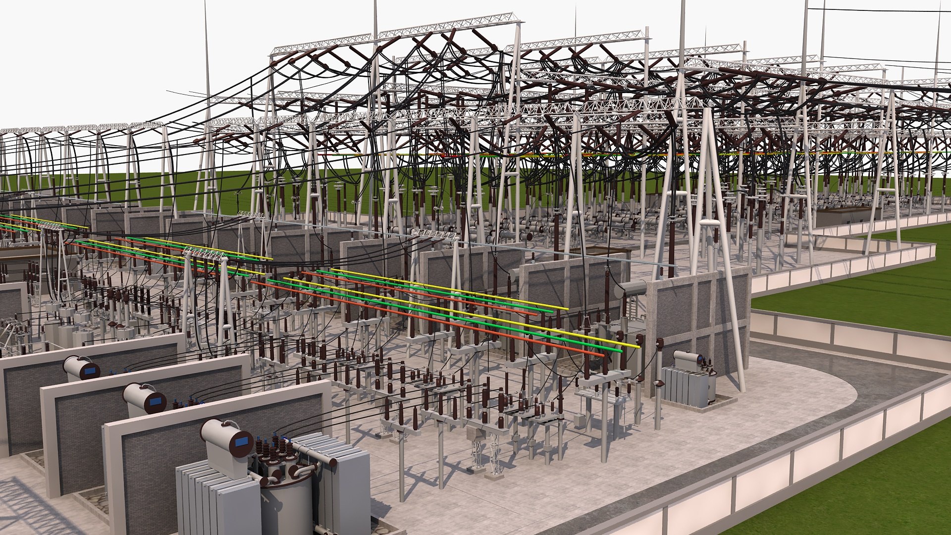 3D Model Substation Power Electricity - TurboSquid 1495631