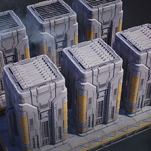 Sci-Fi Building 006 Industry-PBR model