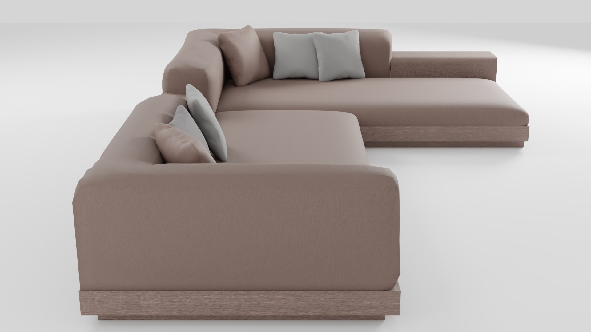 3D Model Modern Designer Minimalist Italian Sofa In Brown Tones ...