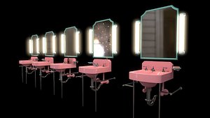50s restroom sinks