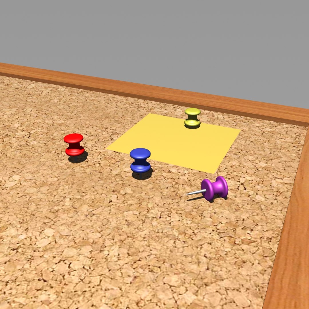 3d Model Modeled Pin Cork Board
