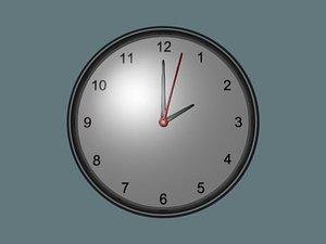 3d model standard clock wall-mounted