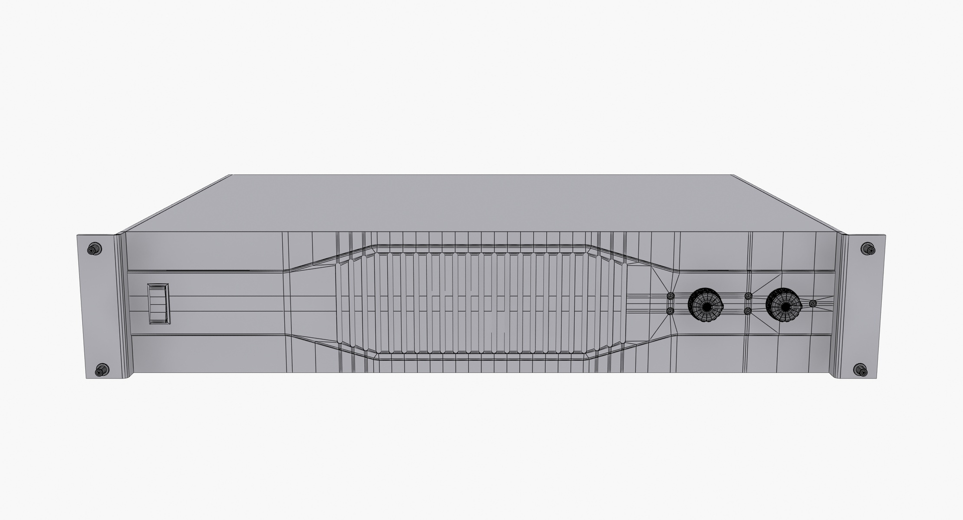3d Model Of Rack Amplifier