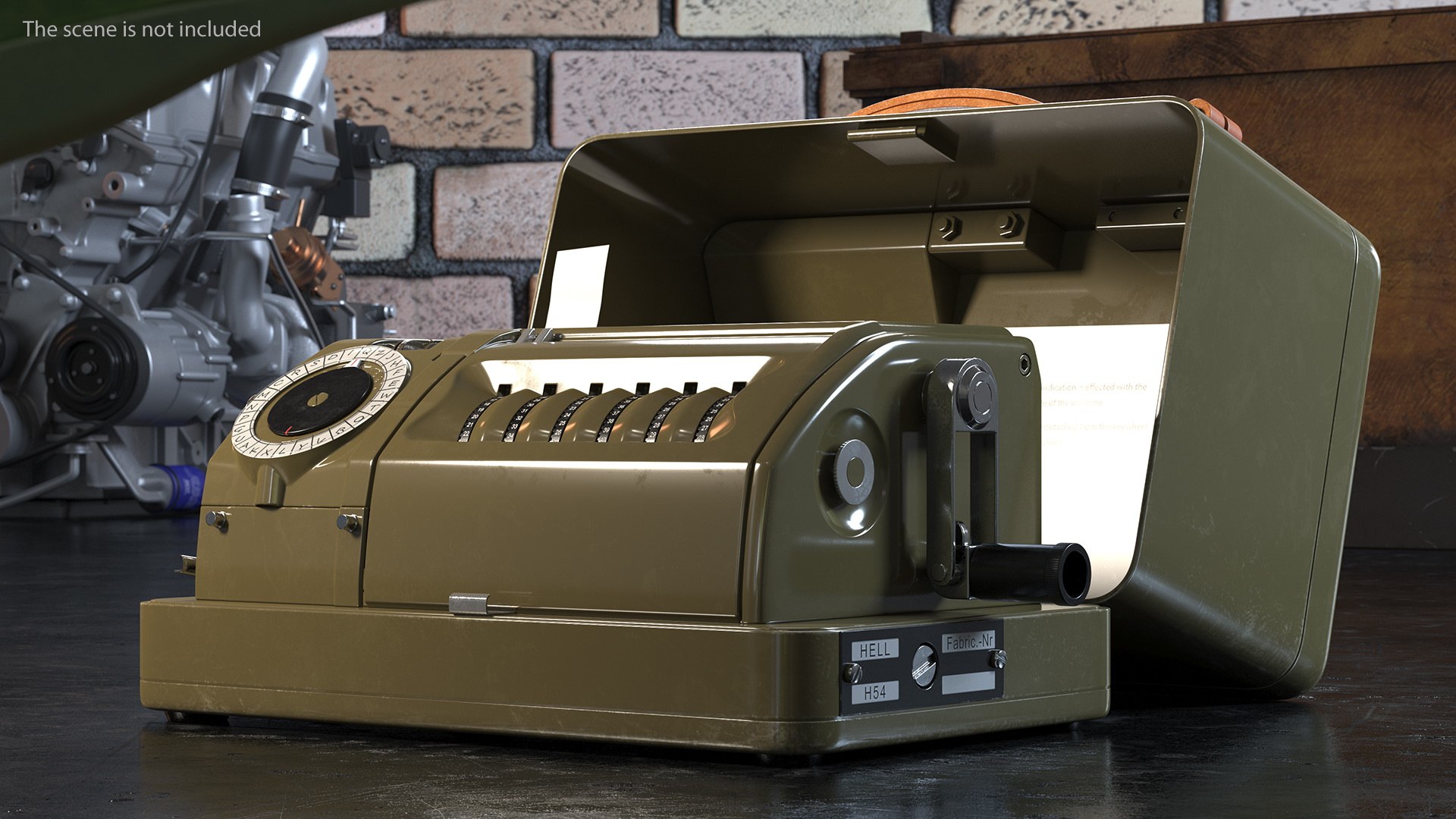 3D HELL H 54 Mechanical Cipher Machine - TurboSquid 1848568