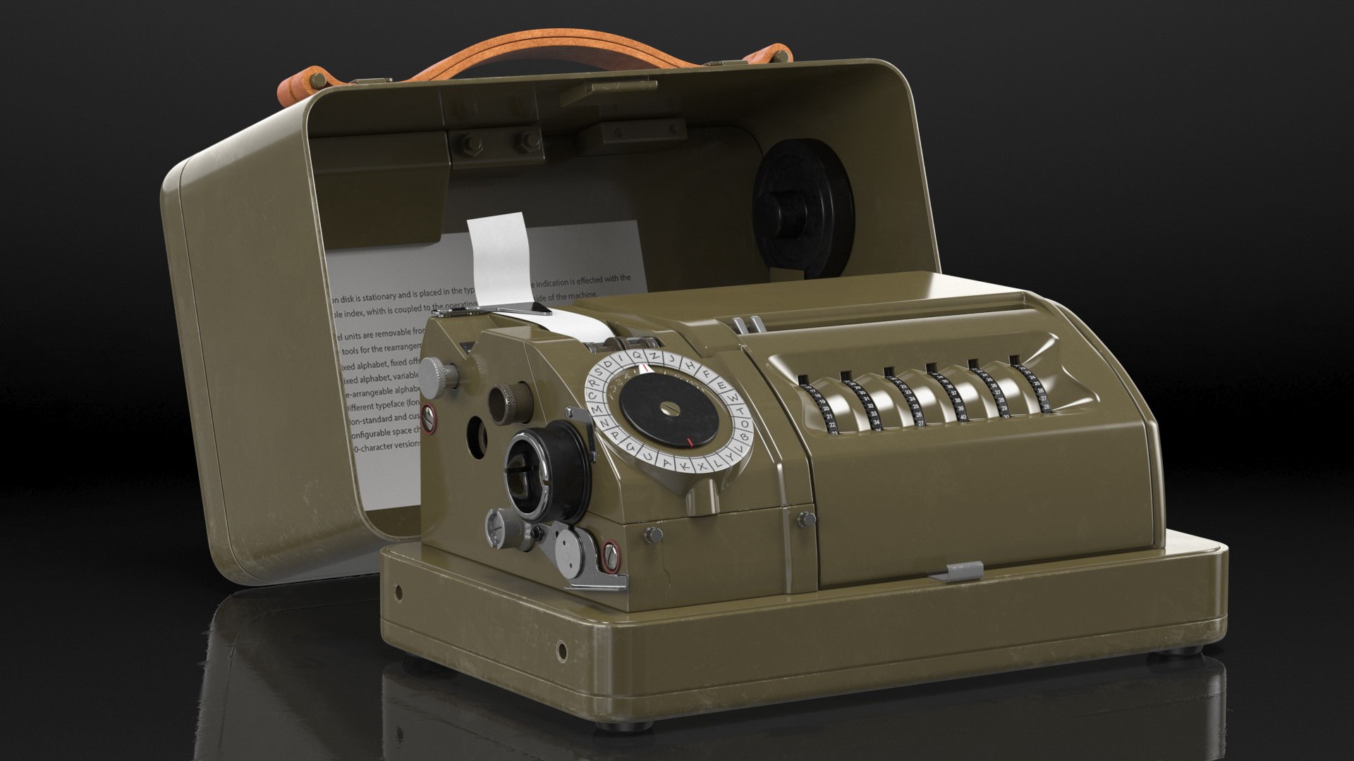 3D HELL H 54 Mechanical Cipher Machine - TurboSquid 1848568