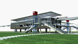 3D model Light Rail Station 4