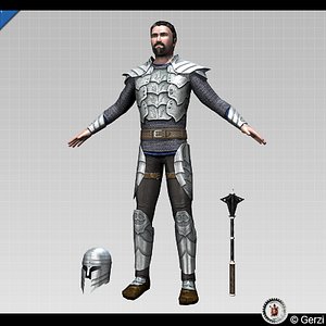 3d max warrior character