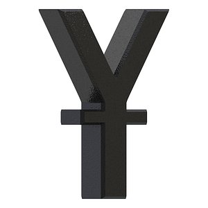 Chinese Yuan Currency Symbol Plastic