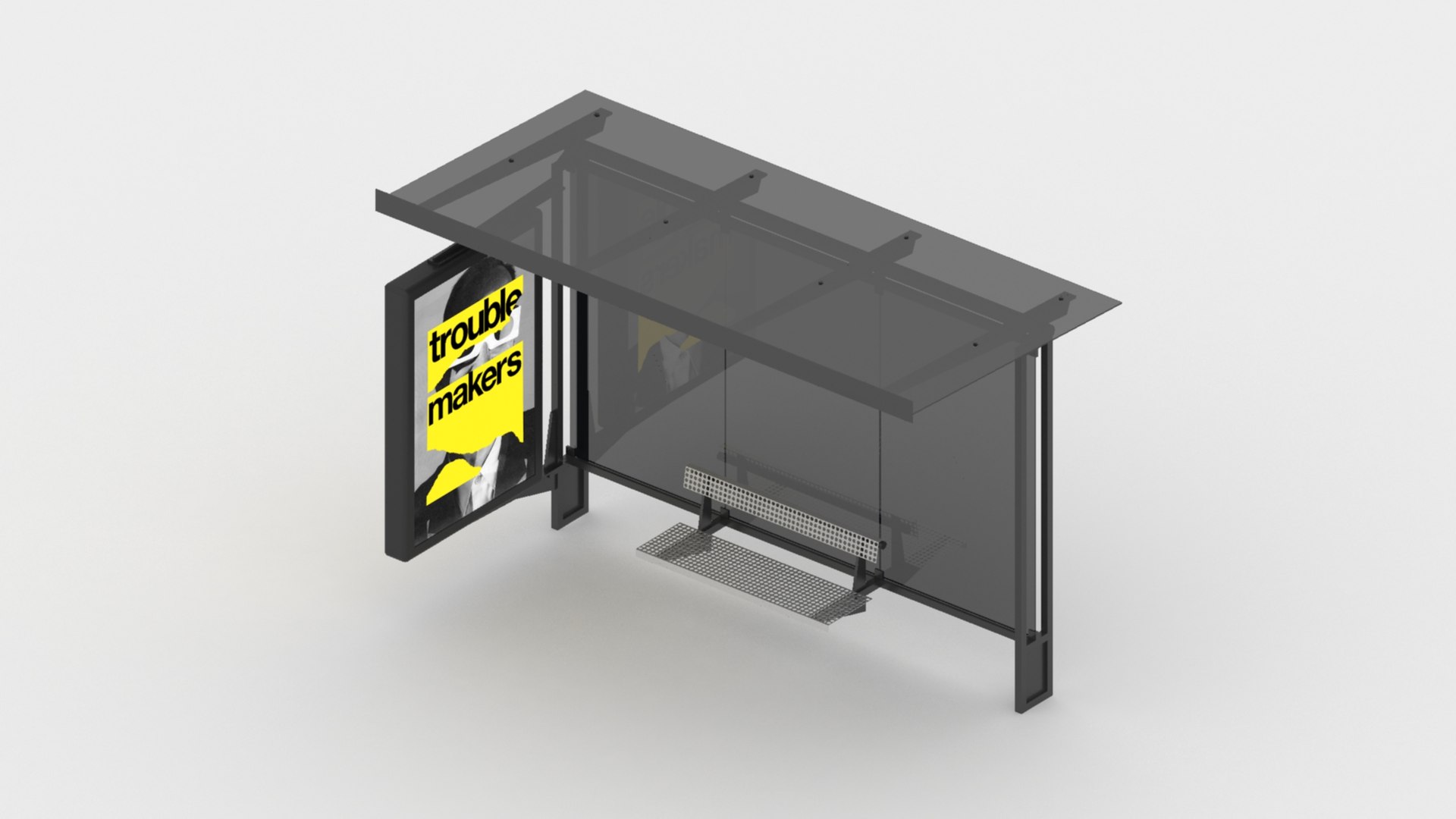 Free 3D Bus Stop Model - TurboSquid 1826706