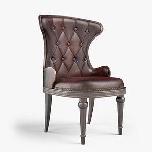 Chesterfield Leather Chair 3D model