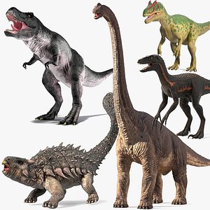 Rigged Dinosaurs Collection 8 for Cinema 4D 3D model