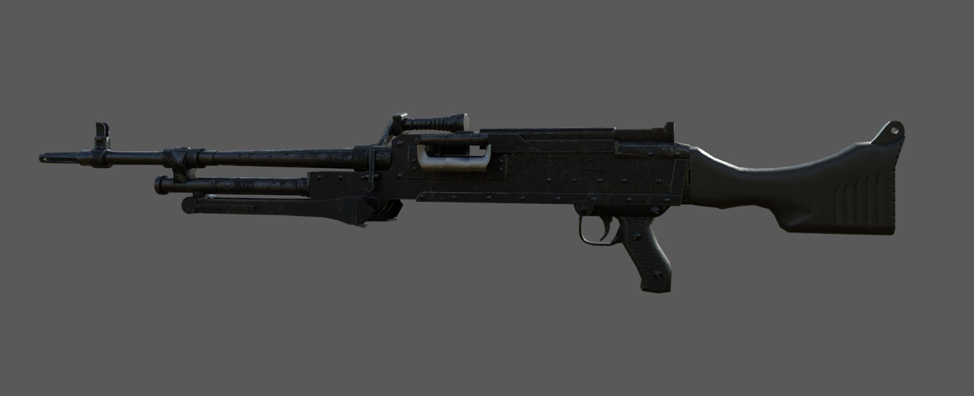 3D L7 Gpmg Machine Gun - TurboSquid 1423636