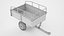 3D Heavy Duty Trailer Steel Dump Cart 03 model