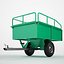 3D Heavy Duty Trailer Steel Dump Cart 03 model