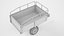 3D Heavy Duty Trailer Steel Dump Cart 03 model