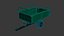 3D Heavy Duty Trailer Steel Dump Cart 03 model