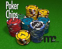 Poker Chips Stacked