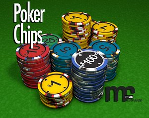 Poker Chips Stacked