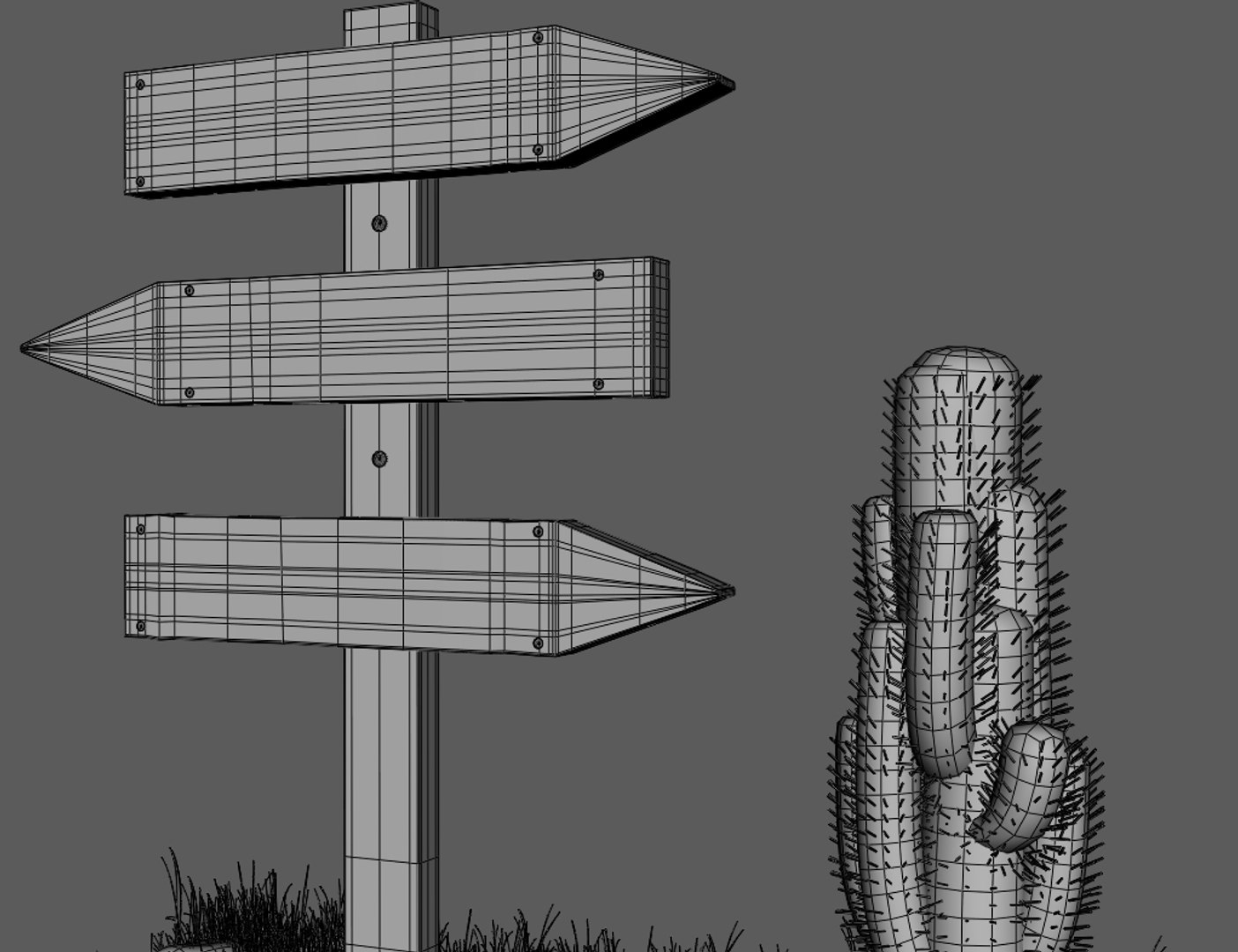 3D Model Sign Old Direction - TurboSquid 1182726
