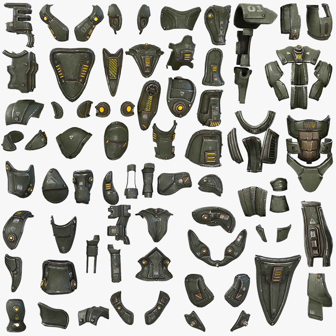 3D mech kitbash parts TurboSquid 1642150