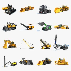 Heavy Construction Equipment Pack – Professional Industrial Machinery Collection
