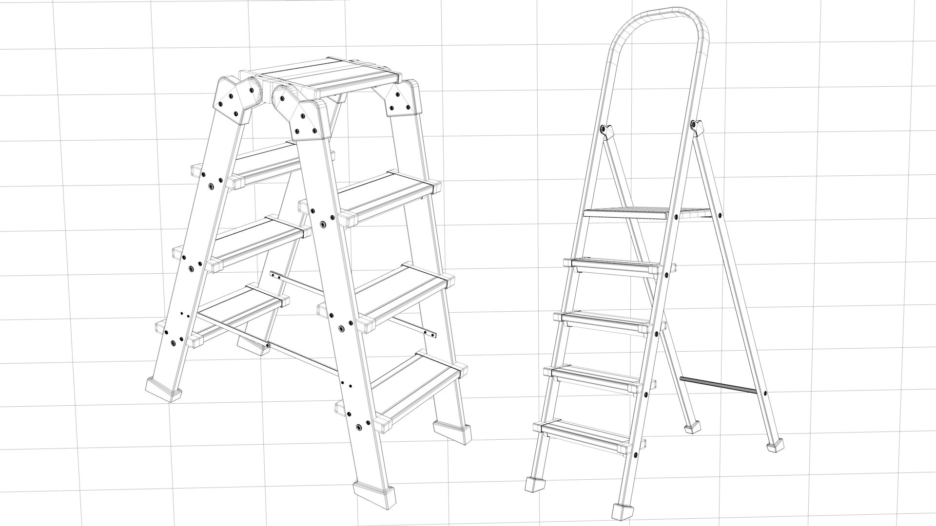 3D Ladder Collection Model - TurboSquid 1803162