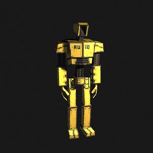 3D sci-fi robot